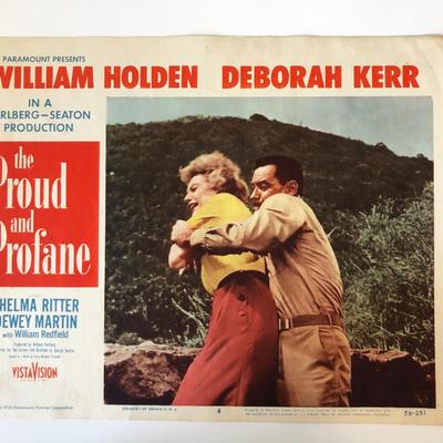 The Proud and Profane original 1956 vintage lobby card