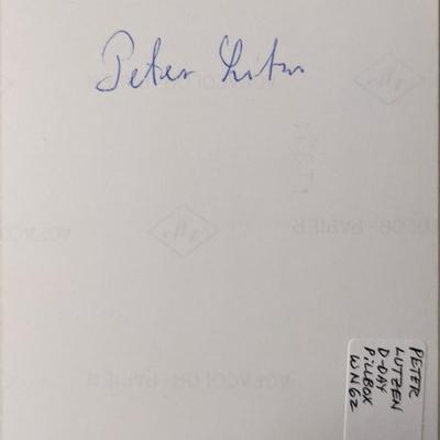 WWII Peter Lutzen Pillbox Signed Photo