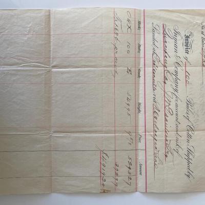 Vintage signed invoice