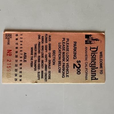 Disneyland park Vintageing ticket