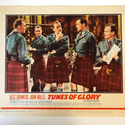 Tunes of Glory original 1960 vintage lobby card