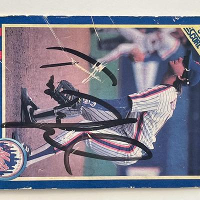 New York Mets Tim Teufel signed 1990 Score trading card