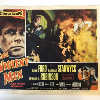 The Violent Men original 1954 vintage lobby card