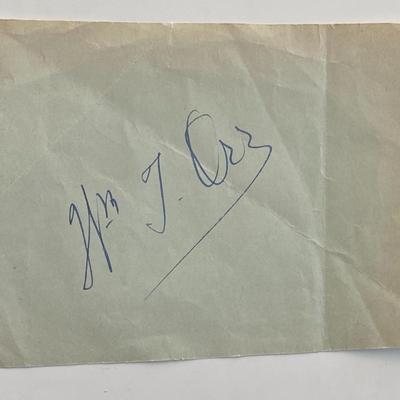 William T. Orr original signature