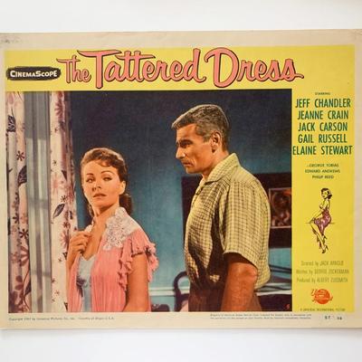 The Tattered Dress original 1957 vintage lobby card