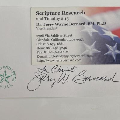 Jerry Wayne Bernard original signature