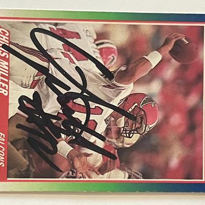 Falcons Chris Miller signed 1990 Score #70  trading card