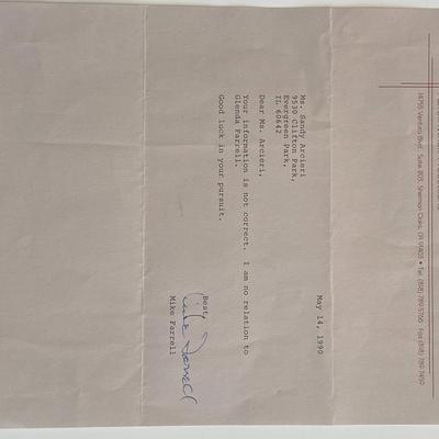MASH Mike Farrell signed typed letter