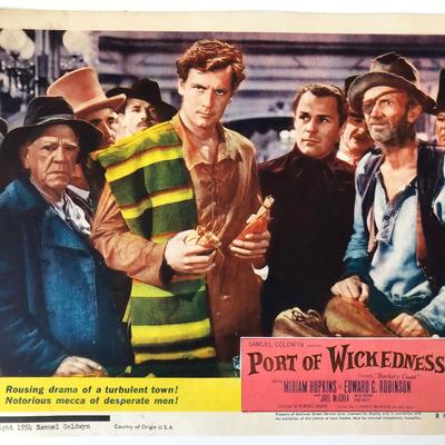 Port of Wickedness original 1954R  vintage lobby card