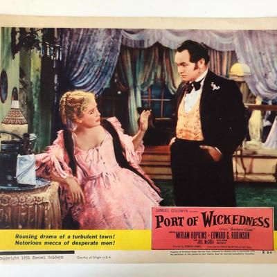 Port of Wickedness original 1954R  vintage lobby card