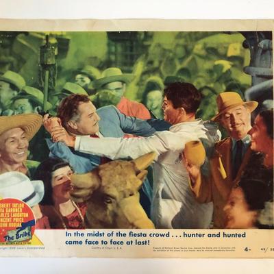 The Bribe original 1949 vintage lobby card