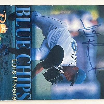 Louis Rivera signed 2008 Royal Rookies Blue Chips #8 trading card