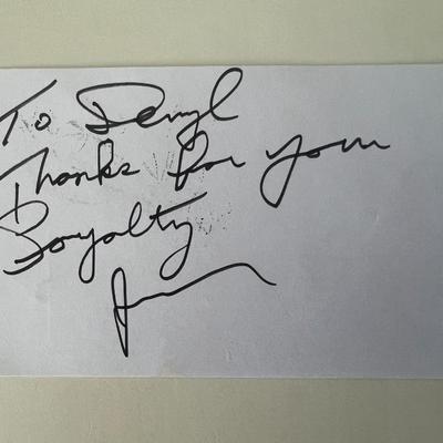 Singer Jay Black original signature