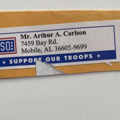 Arthur A. Carlson return address label