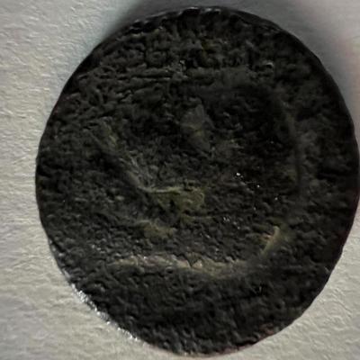 Bronze Roman coin circa 370 AD. 1 inch