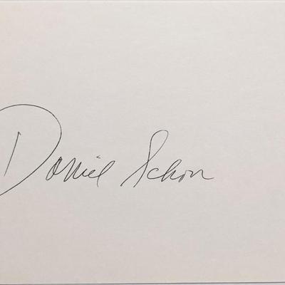 Journalist Daniel Schorr signature