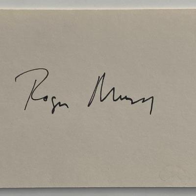 Actor Roger Mann original signature