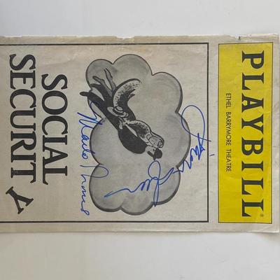 Social Security signed playbill cover