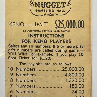 Golden Nugget pamphlet