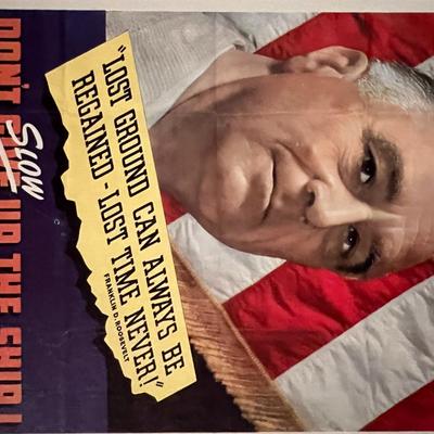 FDR war advertisement. 4x6 inches