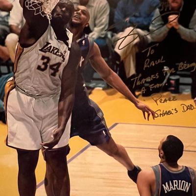 Shaquille O'Neal facsimile signed photol
