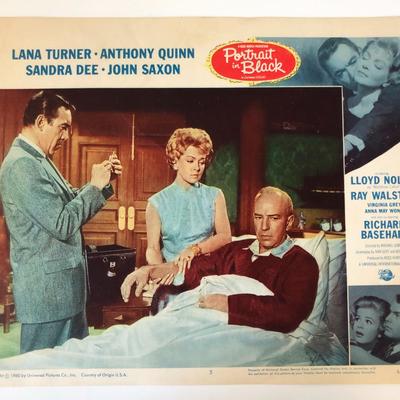 Portrait in Black original 1960 vintage lobby card