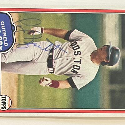 Boston Red Sox Tom Poquette Topps #153 signed trading card