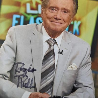 Talk Show Host Regis Philbin signed photo card