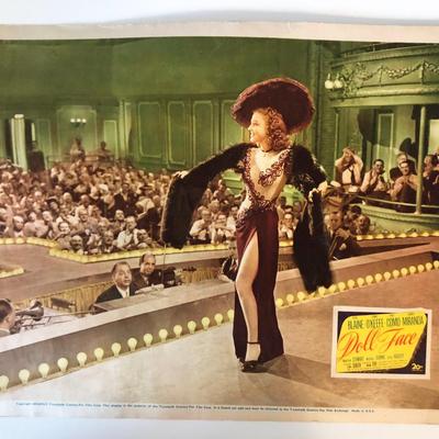 Doll Face original 1945 vintage lobby card