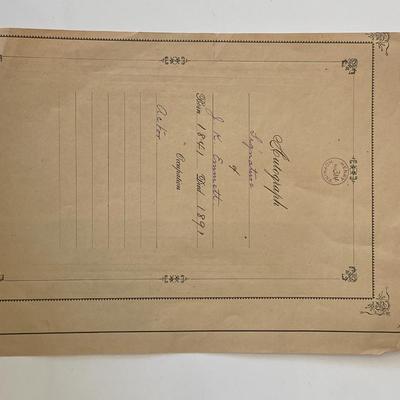 J.K. Emmett signed document
