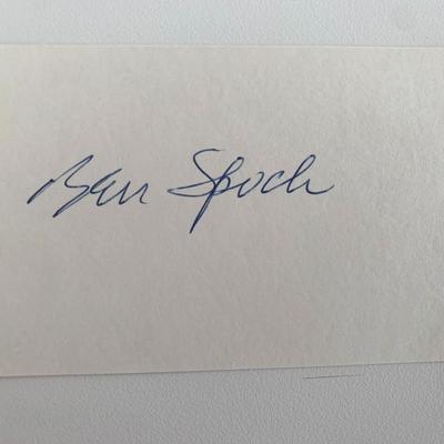 Author Dr. Benjamin Spock original signature