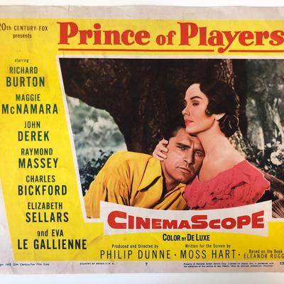 Prince of Players  original 1955 vintage lobby card