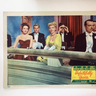 Unfaithfully Yours original 1948  vintage lobby card