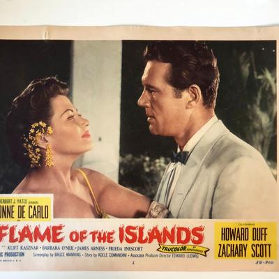 Flame of the Islands original 1955 vintage lobby card
