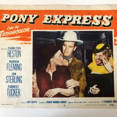 Pony Express original 1953 vintage lobby card
