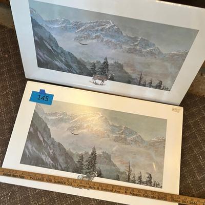Lot 145 Mountain Scene Prints