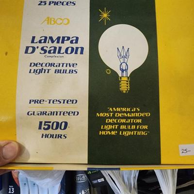 Sale Photo Thumbnail #244: Lot of 3 boxes of assorted light bulbs