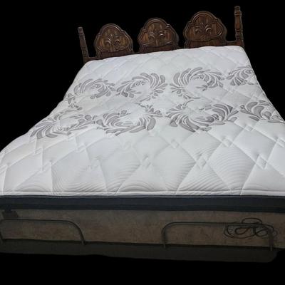 Sale Photo Thumbnail #624: King size Lady Americana pillow top adjustable (body and legs) bed w/remote - like new condition with no stains