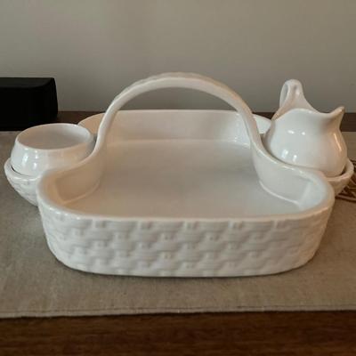 William Sonoma strawberry, cream and sugar basket (there are two!)