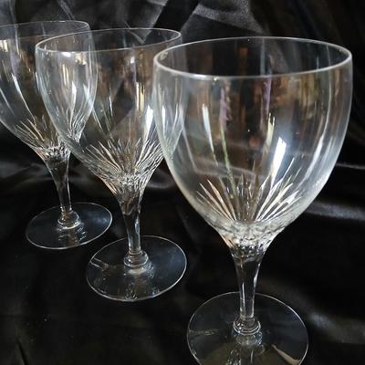 Set of 5 Elegant Tiffin-Franciscan Oaklawn Cut Crystal Wine Glasses