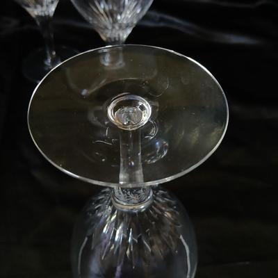 Set of 5 Elegant Tiffin-Franciscan Oaklawn Cut Crystal Wine Glasses