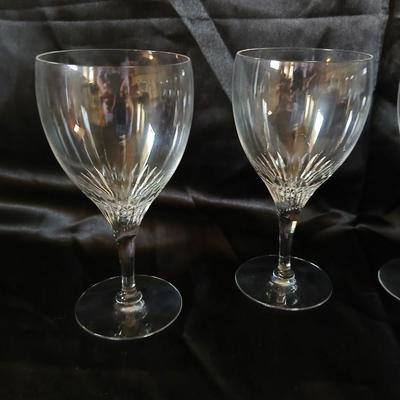 Set of 5 Elegant Tiffin-Franciscan Oaklawn Cut Crystal Wine Glasses