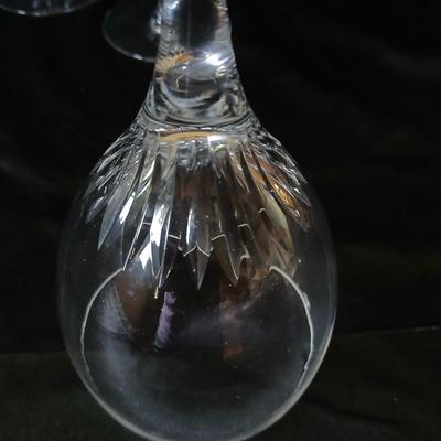 Set of 5 Elegant Tiffin-Franciscan Oaklawn Cut Crystal Wine Glasses