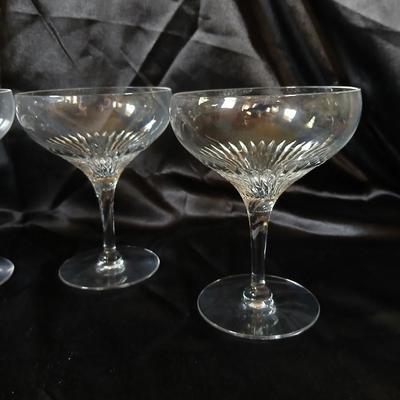 Set of 4 Tiffin-Franciscan Oaklawn Crystal Champagne Coupes