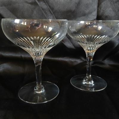 Set of 4 Tiffin-Franciscan Oaklawn Crystal Champagne Coupes