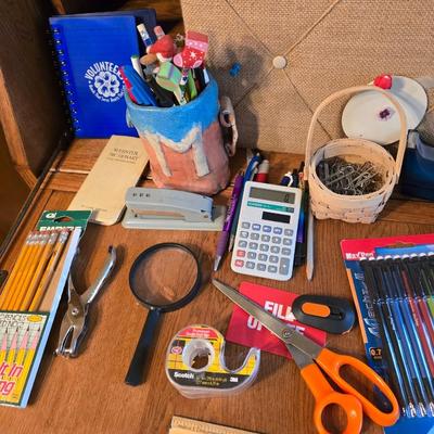 Large Office Supply Lot – Pens, Pencils, Calculator, Phone & More!