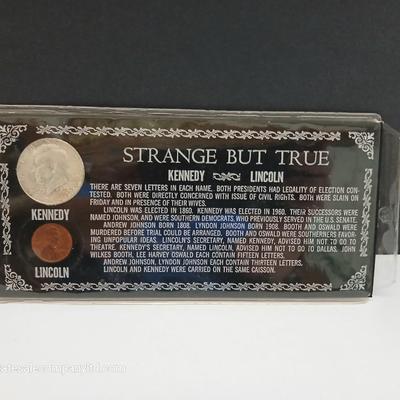 "Strange But True" Lincoln & Kennedy Assassination Coin Set – Historical Coin Display