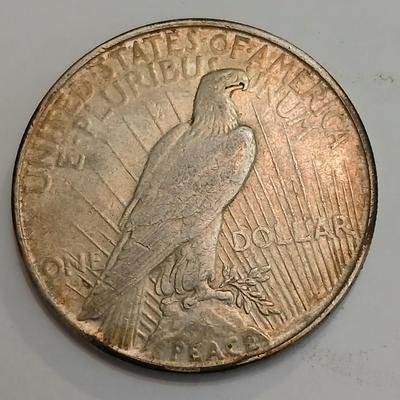Two 1922 Peace Silver Dollars