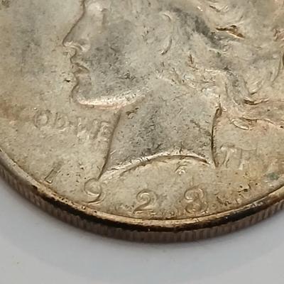 Two 1923 Peace Silver Dollars