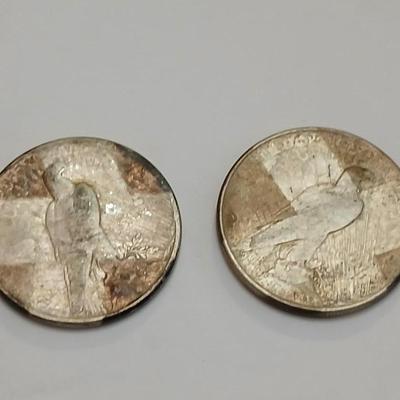 Two 1923 Peace Silver Dollars